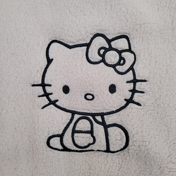 Sanrio Hello-Kitty Fuzzy BOA Sweater Womens Large 24x25 Baggy - Picture 3 of 13